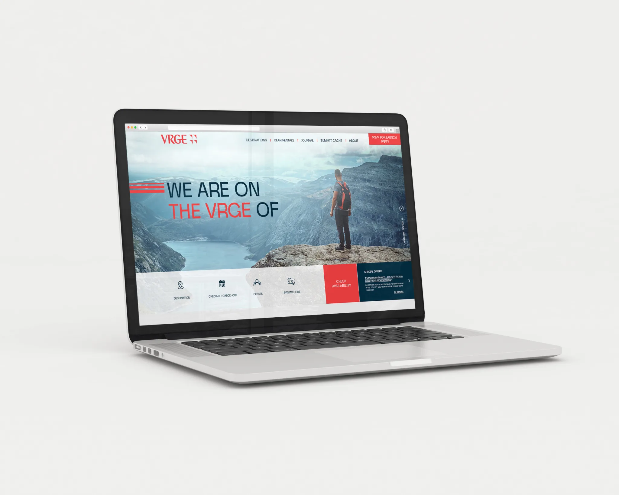 VRGE full website developed in WordPress
